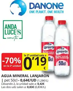 Supermercados MAS LANJARON Agua mineral oferta