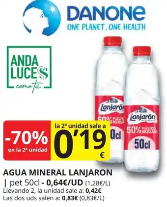 Supermercados MAS LANJARON Agua mineral oferta