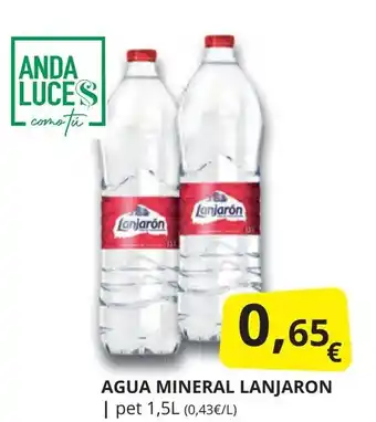 Supermercados MAS LANJARON Agua mineral oferta