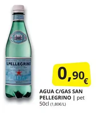 Supermercados MAS SAN PELLEGRINO Agua c/gas oferta