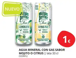 Supermercados MAS MAISON JERRIER Agua mineral con gas sabor mojito o citrus oferta