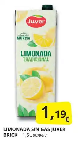 Supermercados MAS JUVER Limonada sin gas brick oferta