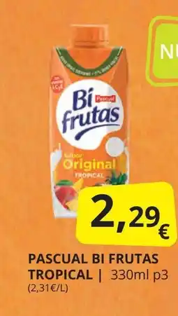 Supermercados MAS PASCUAL Bi frutas tropical oferta