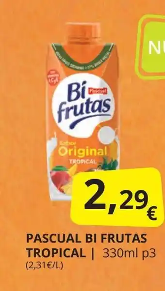 Supermercados MAS PASCUAL Bi frutas tropical oferta