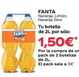 Supermercados MAS FANTA Naranja, Limón, Naranja Zero oferta