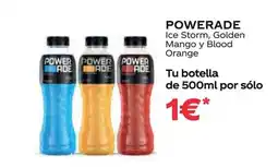 Supermercados MAS POWERADE Ice Storm, Golden Mango y Blood Orange oferta