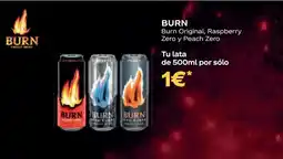 Supermercados MAS BURN Burn Original, Raspberry Zero y Peach Zero oferta