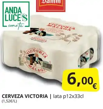 Supermercados MAS VICTORIA Cerveza oferta