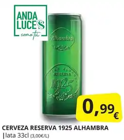 Supermercados MAS ALHAMBRA Cerveza reserva 1925 oferta
