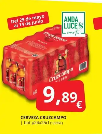 Supermercados MAS CRUZCAMPO Cerveza oferta