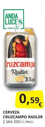 Supermercados MAS CRUZCAMPO Cerveza radler oferta