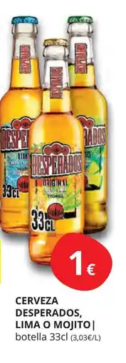 Supermercados MAS DESPERADOS Cerveza, lima o mojito oferta