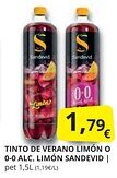 Supermercados MAS SANDEVID Tinto de verano limón o 0-0 alc. limón oferta