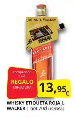 Supermercados MAS J. WALKER  Whisky etiqueta roja oferta
