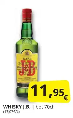 Supermercados MAS J.B. Whisky oferta