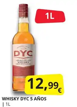 Supermercados MAS DYC Whisky 5 años oferta