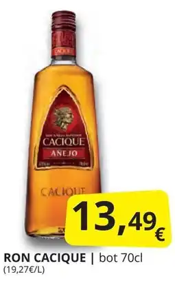 Supermercados MAS AÑEJO Ron cacique oferta