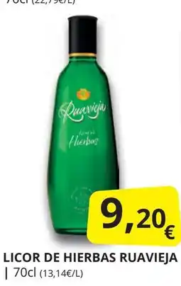 Supermercados MAS RUAVIEJA Licor de hierbas oferta