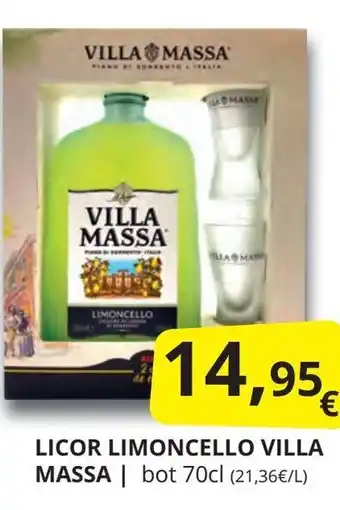 Supermercados MAS VILLA MASSA Licor limoncello oferta
