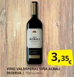 Supermercados MAS ALBALI Vino valdepeñas viña reserva oferta