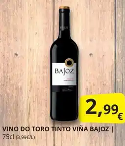 Supermercados MAS BAJOZ Vino do toro tinto viña oferta
