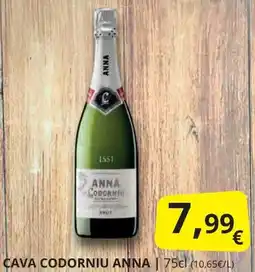 Supermercados MAS CODORNIU Cava anna oferta
