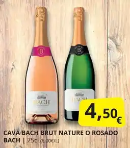 Supermercados MAS CODORNIU Cava bach brut nature o rosado bach oferta