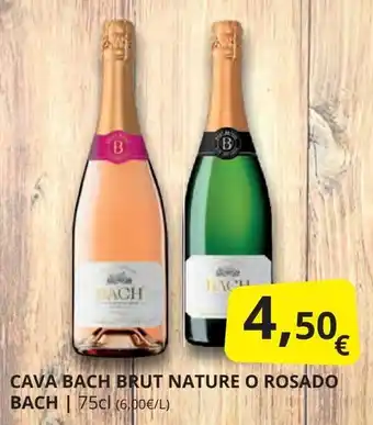 Supermercados MAS CODORNIU Cava bach brut nature o rosado bach oferta