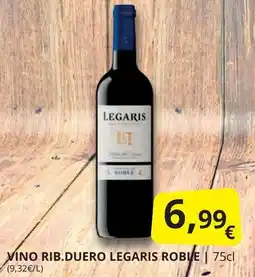Supermercados MAS LEGARIS Vino rib.duero roble oferta
