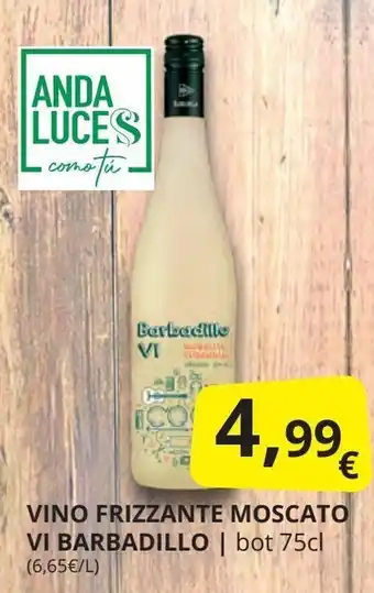 Supermercados MAS Vino frizzante moscato vi barbadillo oferta