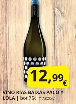 Supermercados MAS Vino rias baixas paco y lola oferta
