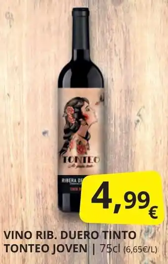 Supermercados MAS TONTEO Vino rib. duero tinto joven oferta