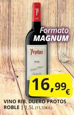 Supermercados MAS PROTOS Vino rib. duero roble oferta