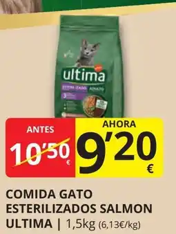 Supermercados MAS ULTIMA Comida gato esterilizados salmon oferta
