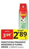 Supermercados MAS ORION Insecticida fragance manzana o floral oferta