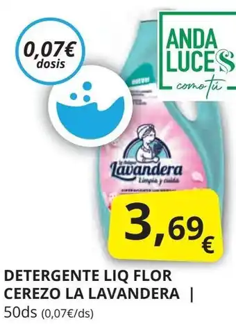 Supermercados MAS LA LAVANDERA Detergente liq flor cerezo oferta