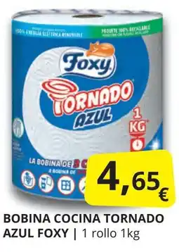 Supermercados MAS FOXY Bobina cocina tornado azul oferta