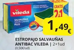 Supermercados MAS VILEDA Estropajo salvauñas antibac oferta