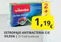 Supermercados MAS VILEDA Estropajo antibacteria c/e oferta