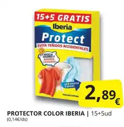 Supermercados MAS IBERIA Protector color oferta