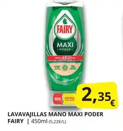 Supermercados MAS FAIRY Lavavajillas mano maxi poder oferta