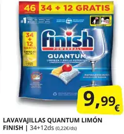 Supermercados MAS FINISH Lavavajillas quantum limón oferta