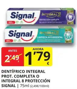 Supermercados MAS SIGNAL Dentífrico integral prot. completa o integral 8 protección oferta