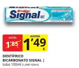 Supermercados MAS SIGNAL Dentífrico bicarbonato oferta
