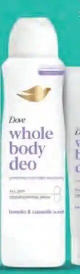 Supermercados MAS DOVE Desodorante body lavender oferta