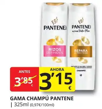 Supermercados MAS PANTENE Gama champú oferta