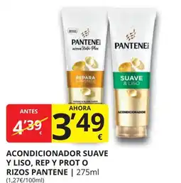 Supermercados MAS PANTENE Acondicionador suave y liso, rep y prot o rizos oferta