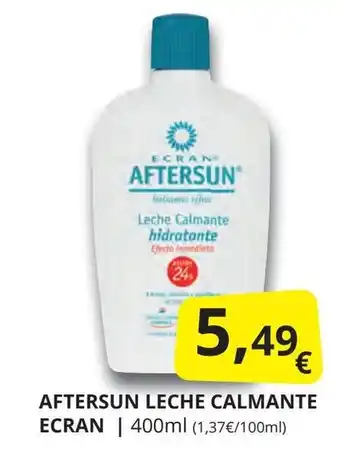Supermercados MAS ECRAN Aftersun leche calmante oferta