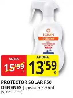 Supermercados MAS ECRAN Protector solar f50 denenes oferta