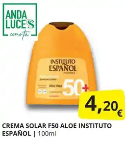 Supermercados MAS INSTITUTO ESPAÑOL Crema solar f50 aloe oferta